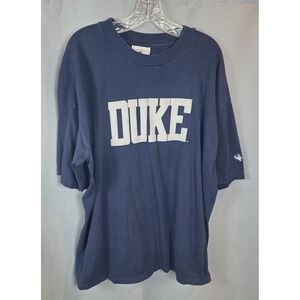 Vintage Duke University Stores Spellout Dark Blue T Shirt 3XL